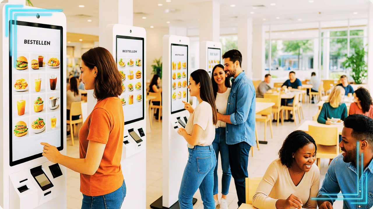 Bestellung am Self-Service-Kiosk